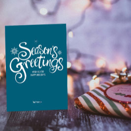 Cartão Saudações da Estação | Saudação de Script de Mão E