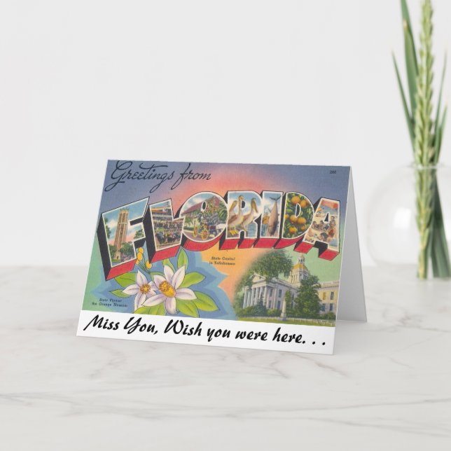 Cartão Saudações da FLORIDA (Frente)