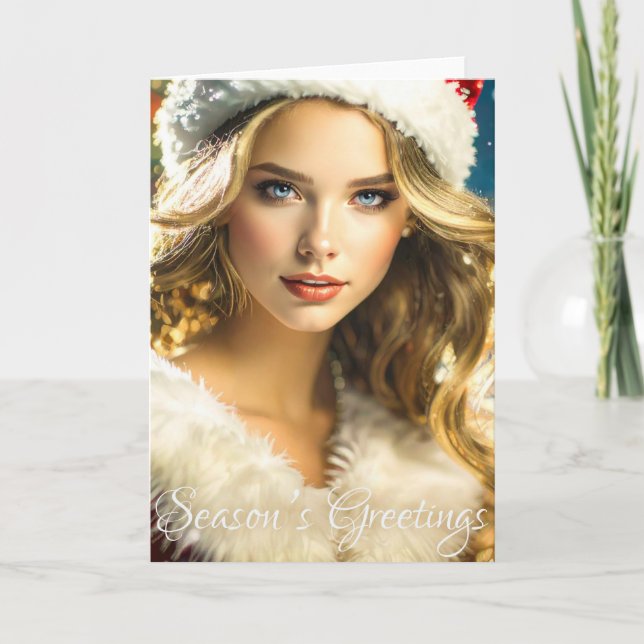 Cartão Saudações da temporada - Natal nostálgico (Frente)