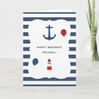 Saudações de Aniversário com tema Náutico