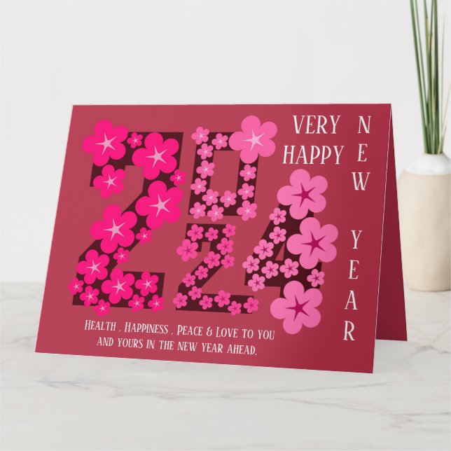 CARTÃO SAUDAÇÕES DE ANO NOVO DE 2024 DA IRMÃ (Frente)