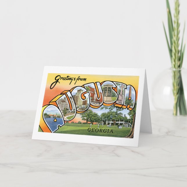 Cartão Saudações de Augusta, Georgia (Frente)