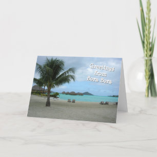 Cartão Saudações de Bora Bora