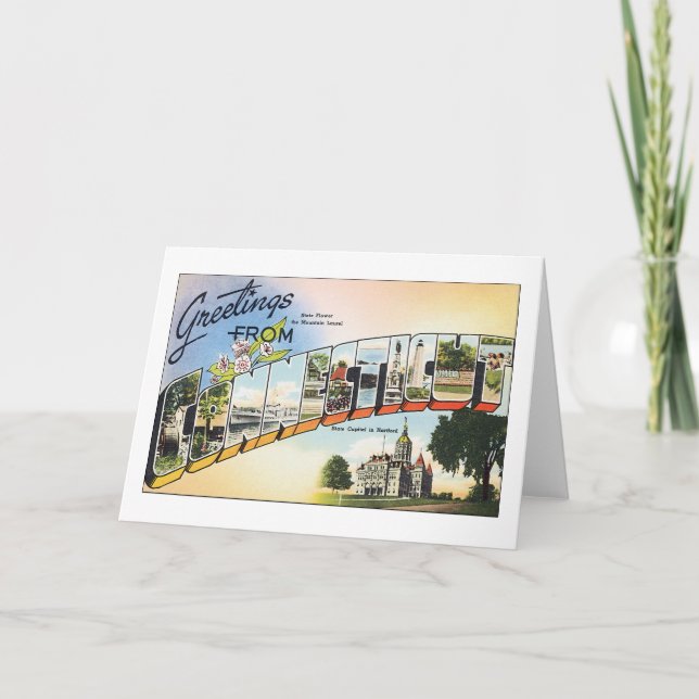 Cartão Saudações de Connecticut (Frente)