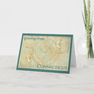 Cartão Saudações de Connecticut