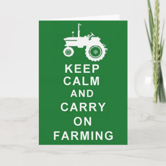Cartão Saudações de Fazenda de fazendeiro ou Trator de Ca