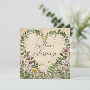 Cartão Saudações de Feriado de Beltane