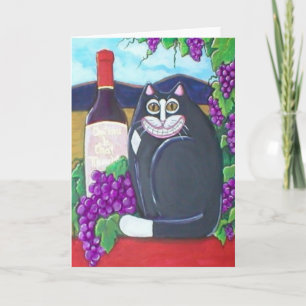 Cartão Saudações de Gato de Vinha