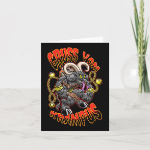 Cartão Saudações De Gruss Vom Krampus Natal Festivo