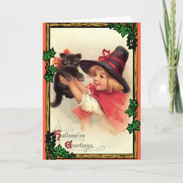 Cartão Saudações de Halloween (Frente)