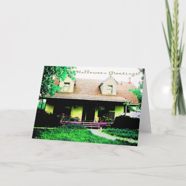 Cartão Saudações de Halloween (Frente)