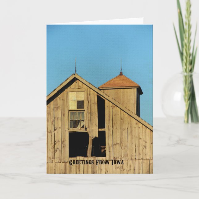 Cartão Saudações De Iowa (Frente)