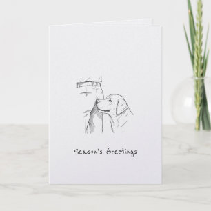 Cartão Saudações de Natal do Amante de Cachorro Engraçado