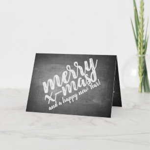 Cartão Saudações de Natal no Quadro de Giz