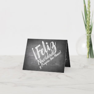 Cartão Saudações de Natal no Quadro Negro