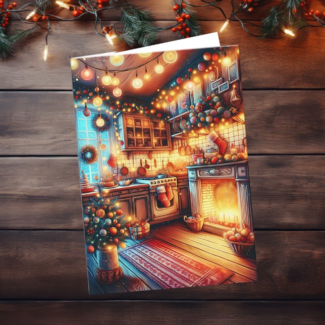 Cartão Saudações de Natal Tradicionais (Criador carregado)