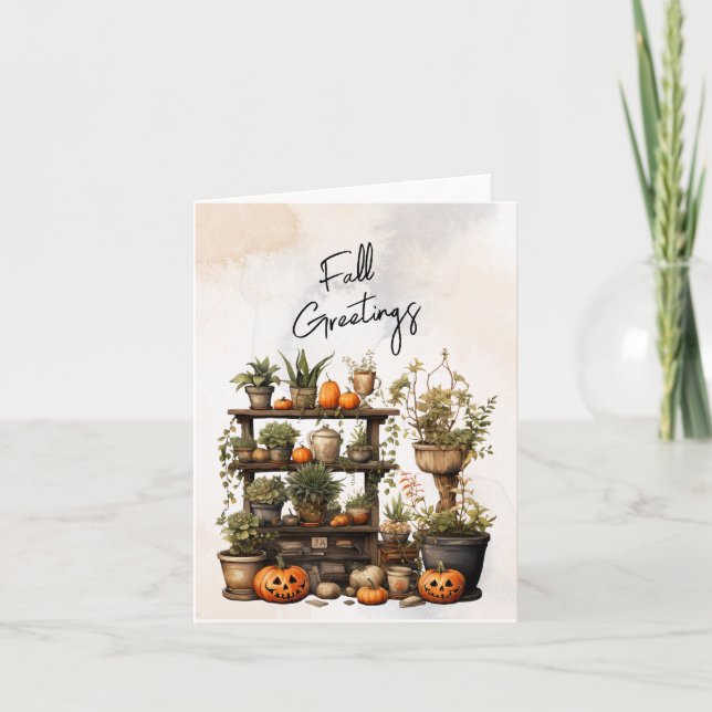 Cartão Saudações de outono (Frente)