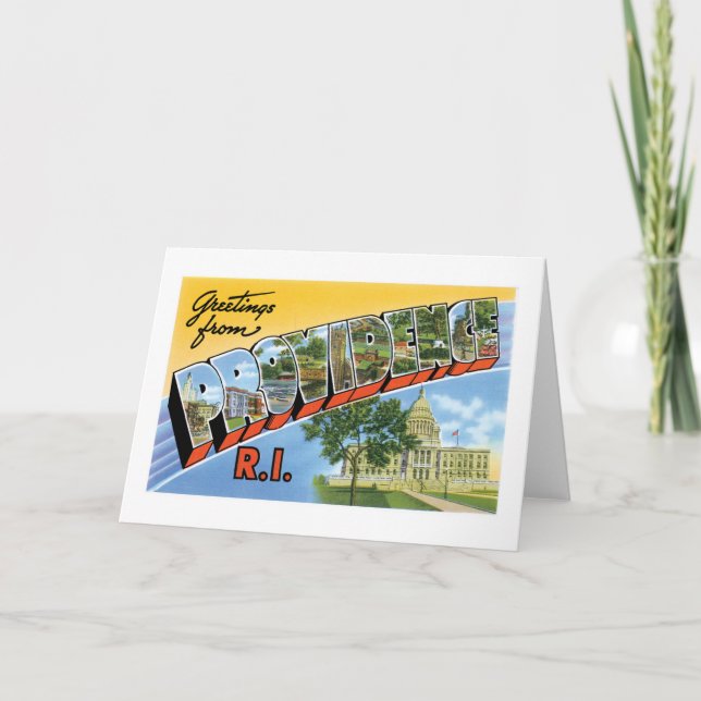 Cartão Saudações de Providence, Rhode Island! (Frente)