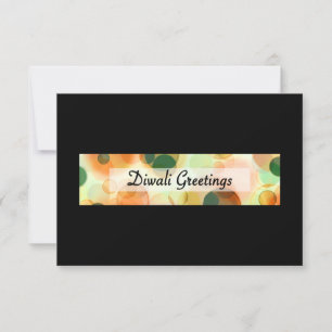 Cartão saudações diwali (bokeh escuro)