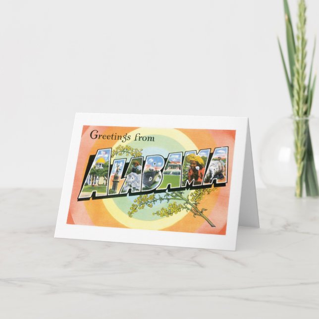 Cartão Saudações do Alabama (Frente)