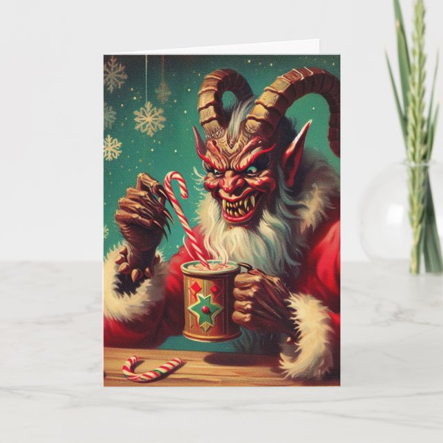 Cartão Saudações do Krampus  (Frente)
