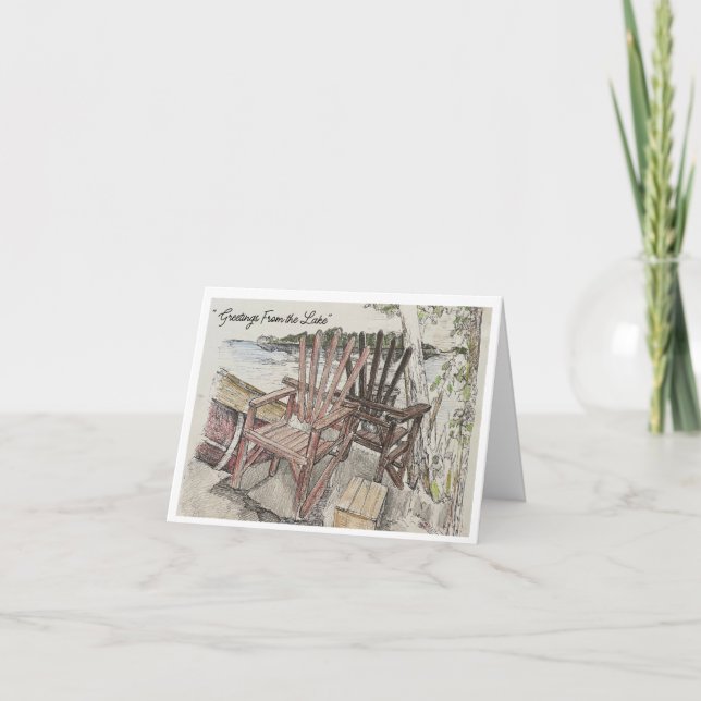 Cartão Saudações Do Lago Card (Frente)