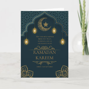 Cartão Saudações do Sagrado Mês Islâmico do Ramadão Karee