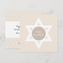 Cartão Saudações Elegantes de Hanukkah Feliz