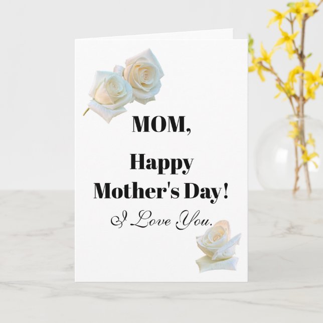 Cartão Saudações! Feliz Dia das Mães (Flor Amarela)