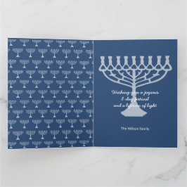 Cartão Saudações Feliz Hanukkah
