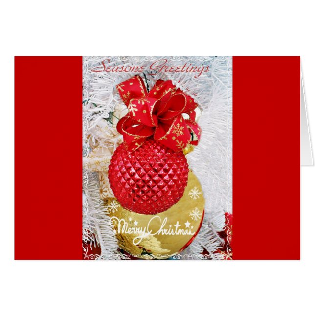 Cartão Saudações, Feliz Natal_ (Frente Horizontal)