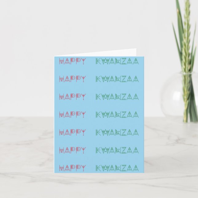 Cartão Saudações Felizes de Kwanzaa (Frente)