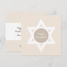 Cartão Saudações Felizes e Elegantes Hanukkah