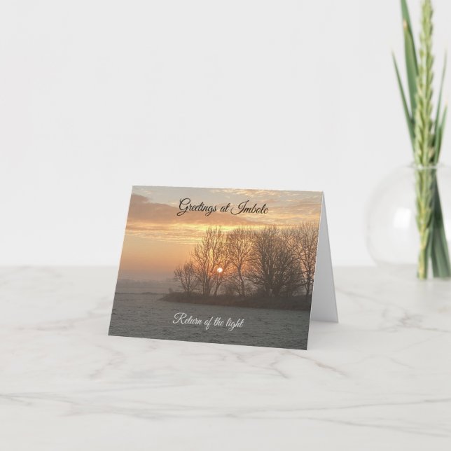 Cartão Saudações Imbolizadas (Frente)