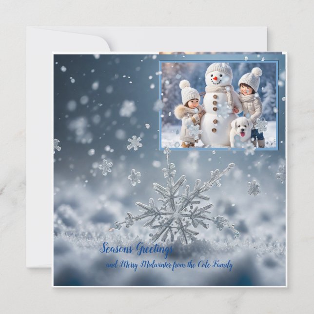 Cartão Saudações, Minimalista, Personalizado (Frente)