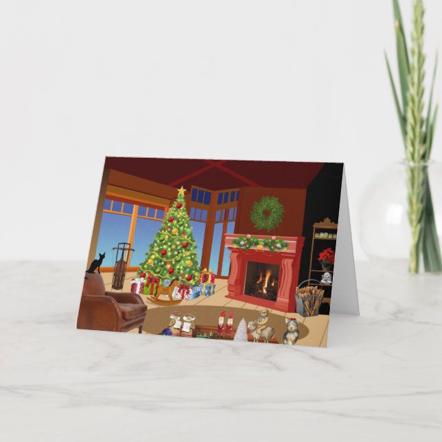 Cartão Saudações Passivas Anteriores ao Natal (Frente)