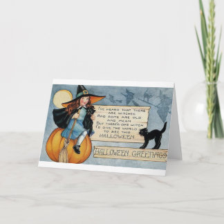 Cartão Saudações Vintage Halloween