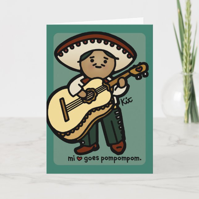 Cartão saudando gringo. (Frente)