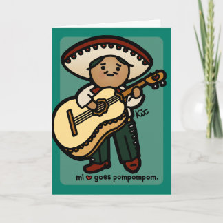 Cartão saudando gringo.