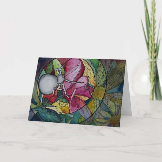 Cartão Saudável: "Aranha Flor" (Frente)