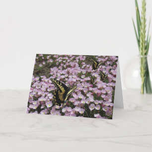 Cartão Saudável - Borboletas e Flores