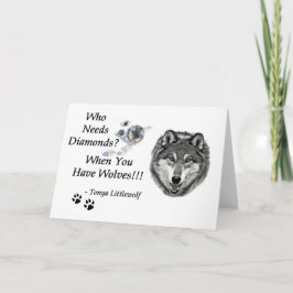 Cartão Saudável De 5" x 7" - Santuário Wolf Mtn