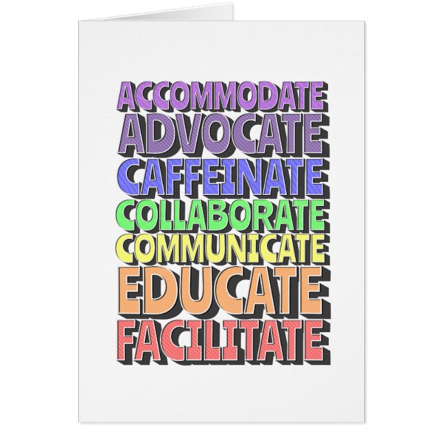 Cartão Saudável (dentro Vazio) Dia do Professor (Frente)