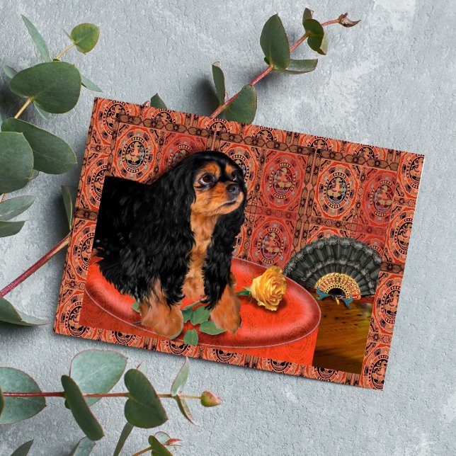 Cartão Saudável, Rei Charles Cavalier Spaniel (Criador carregado)