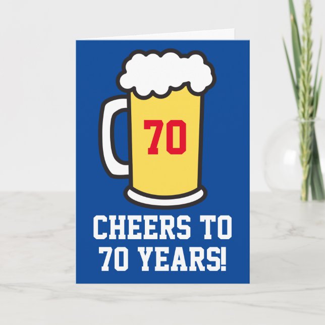 Cartão Saúde A 70 Anos De Aniversário Da Cerveja (Dentro  (Frente)