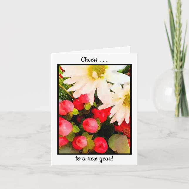 Cartão Saúde a um Ano Novo! Feliz, saudável Ano Novo (Frente)