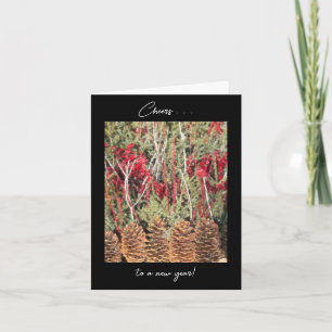 Cartão Saúde a um Ano Novo! Placa de feliz ano novo