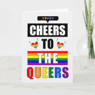 Cartão Saúde ao Casamento LGBTQ Rainbow