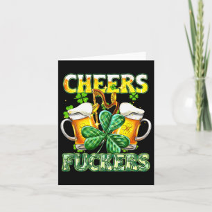 Cartão Saúde Fckers Dia de São Patrício Cerveja Bebendo E