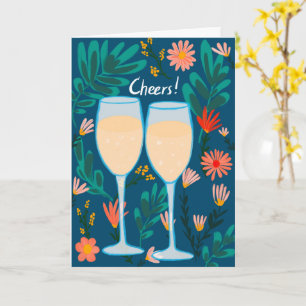Cartão Saúde! Felicitações às Flores de Champanhe de Vinh